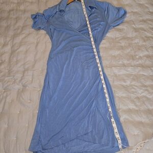 Three Dots Asymmetrical Blue Dress